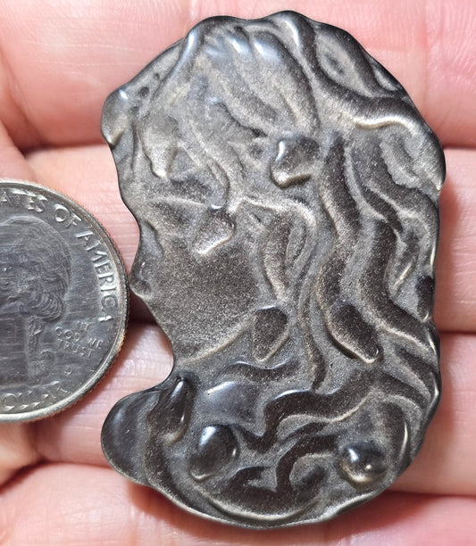 Silver Obsidian Medusa