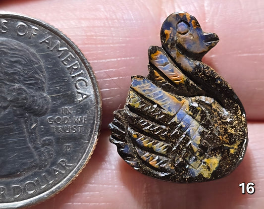 #16 Carved Boulder Opal Cabochon