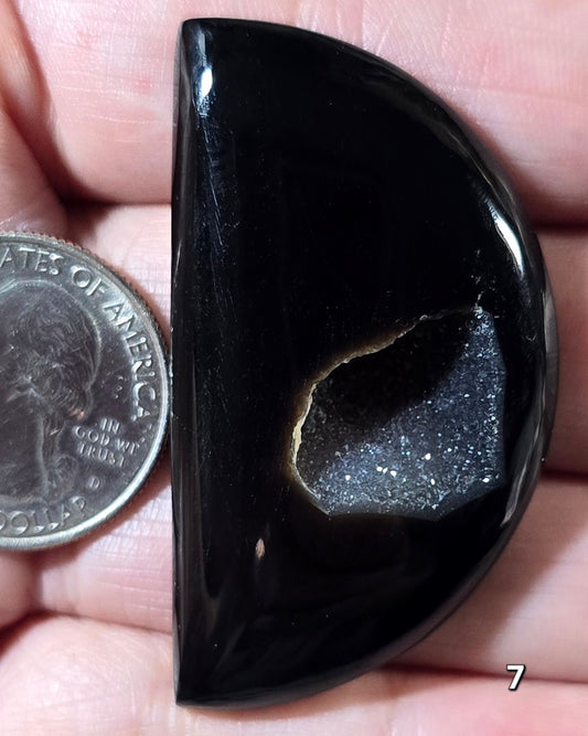 #7 Black Druzy Agate
