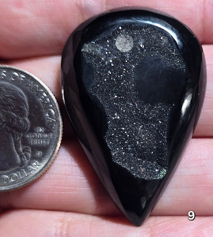 #9 Black Druzy Agate