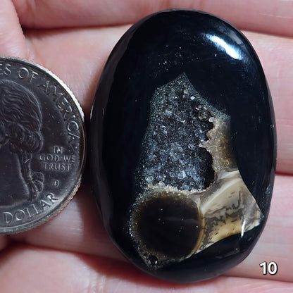 #10 Black Druzy Agate