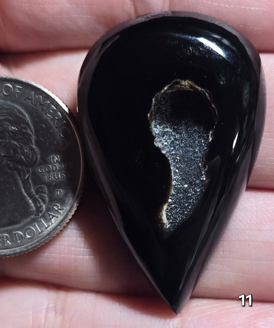 #11 Black Druzy Agate