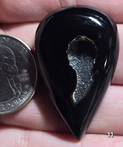 #11 Black Druzy Agate