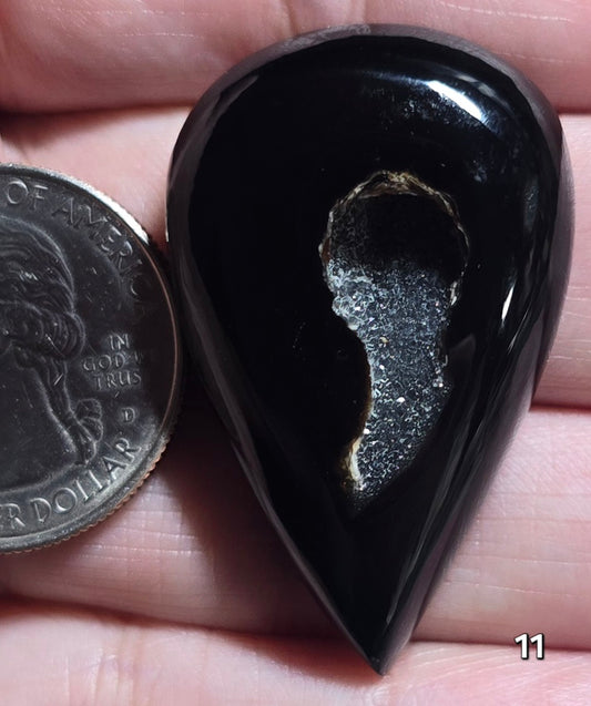 #11 Black Druzy Agate