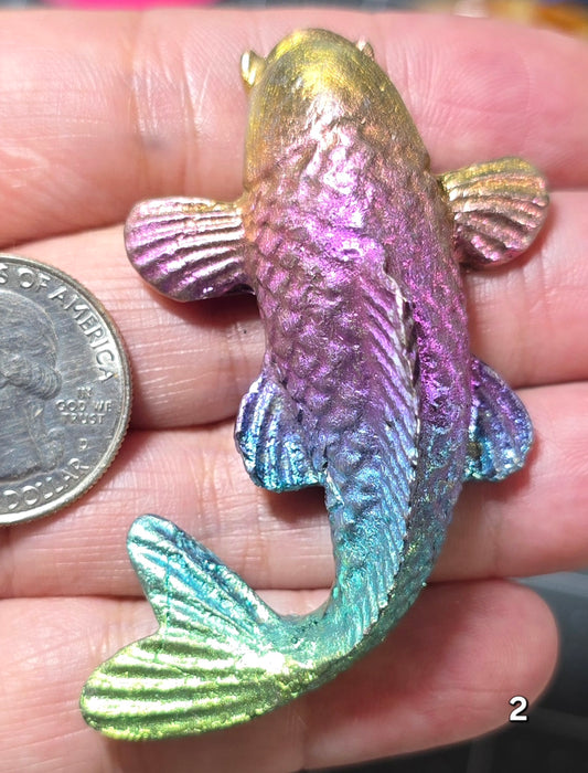 Bismuth Coy Fish Carving