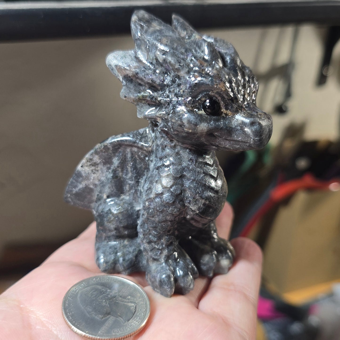 Yooperlite Carved Baby Dragon
