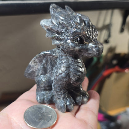 Yooperlite Carved Baby Dragon