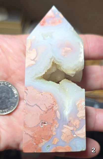 #2 Cotton Candy Agate Druzy Tower