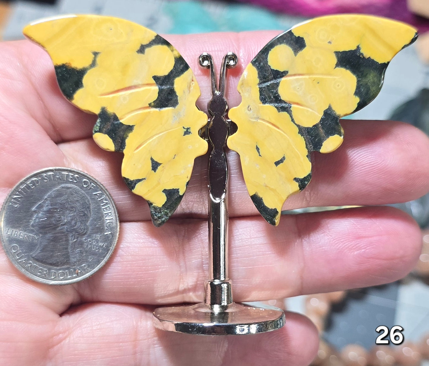 #26 Ocean Jasper Butterfly Wing Carving