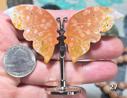 #27 Ocean Jasper Butterfly Wing Carving