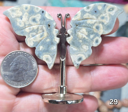#29 Ocean Jasper Butterfly Wing Carving