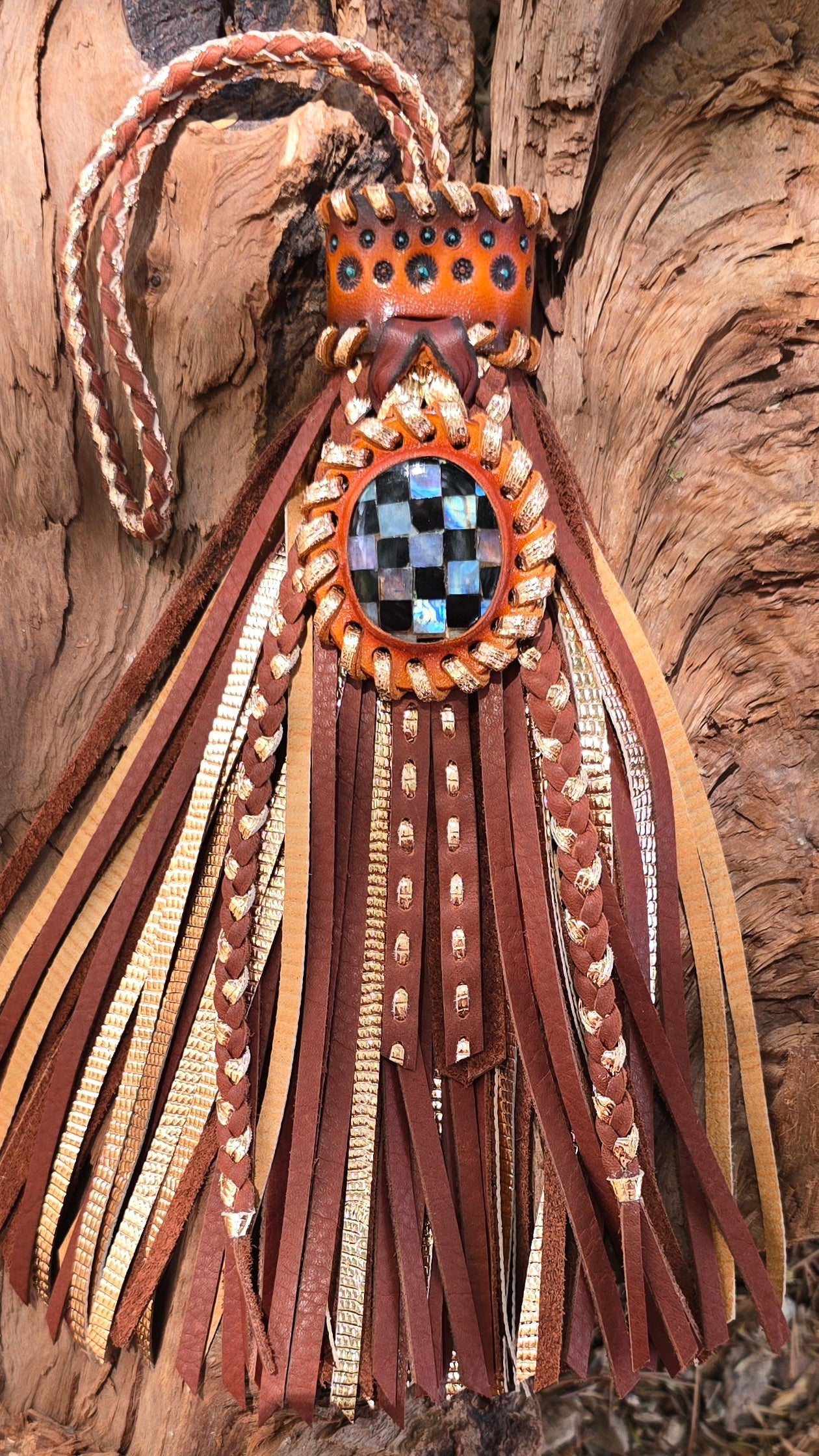 8" Rose Gold Renegade Leather Tassel