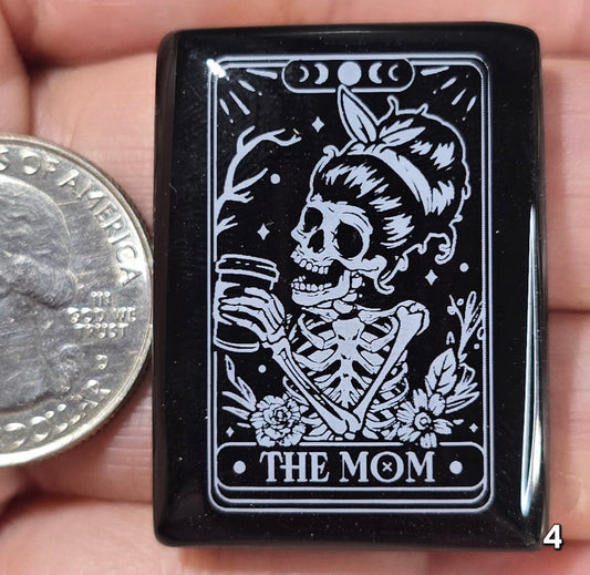 #4 Engraved Black Onyx Tablet