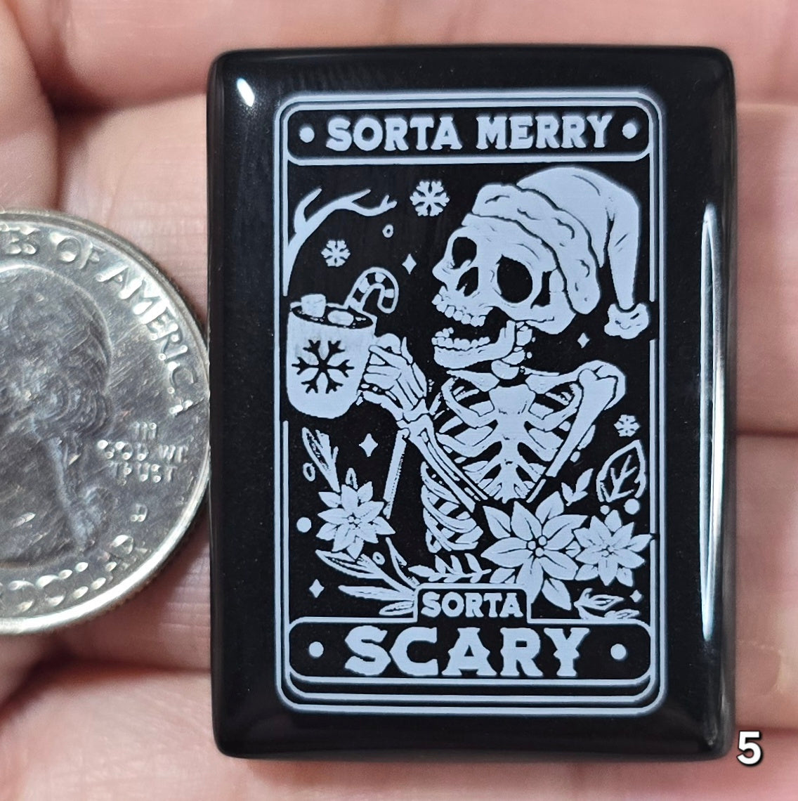 #5 Engraved Black Onyx Tablet