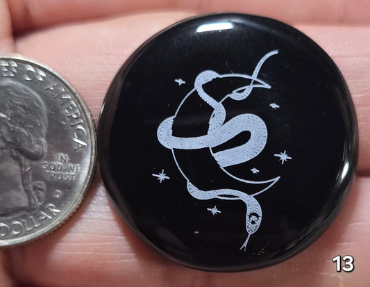 #13 Engraved Black Onyx