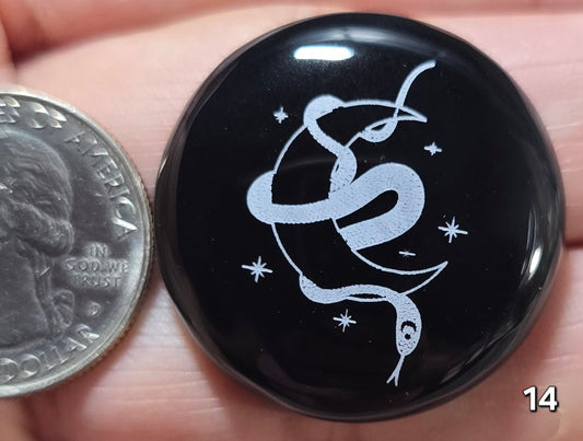 #14 Engraved Black Onyx