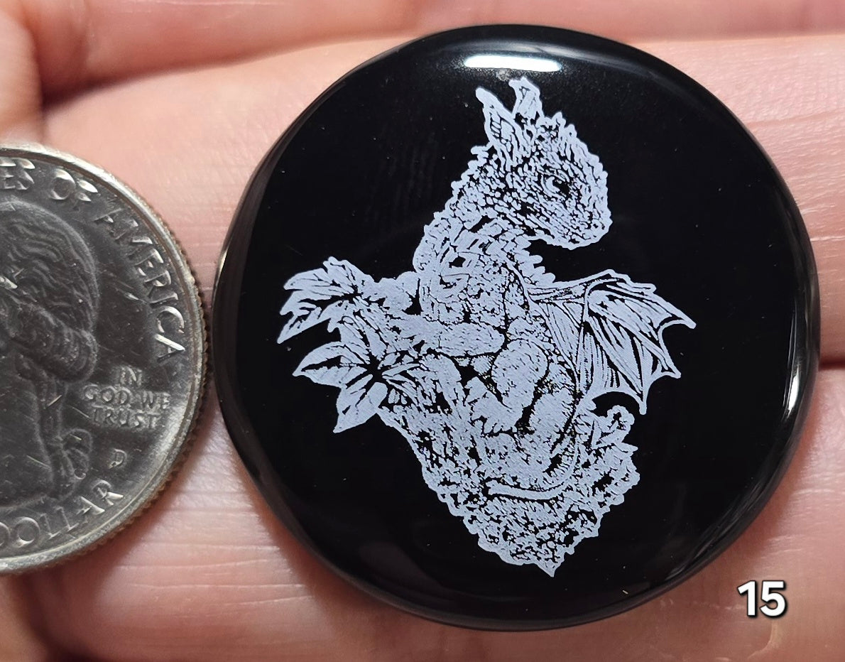 #15 Engraved Black Onyx