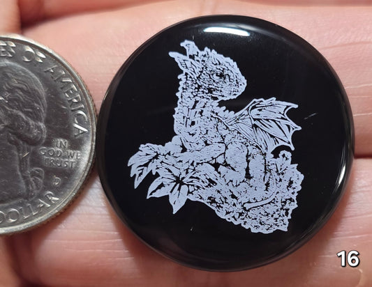 #16 Engraved Black Onyx