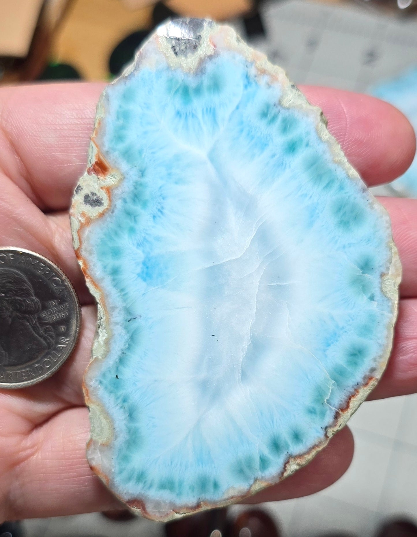 Caribbean Glacier Larimar Slice