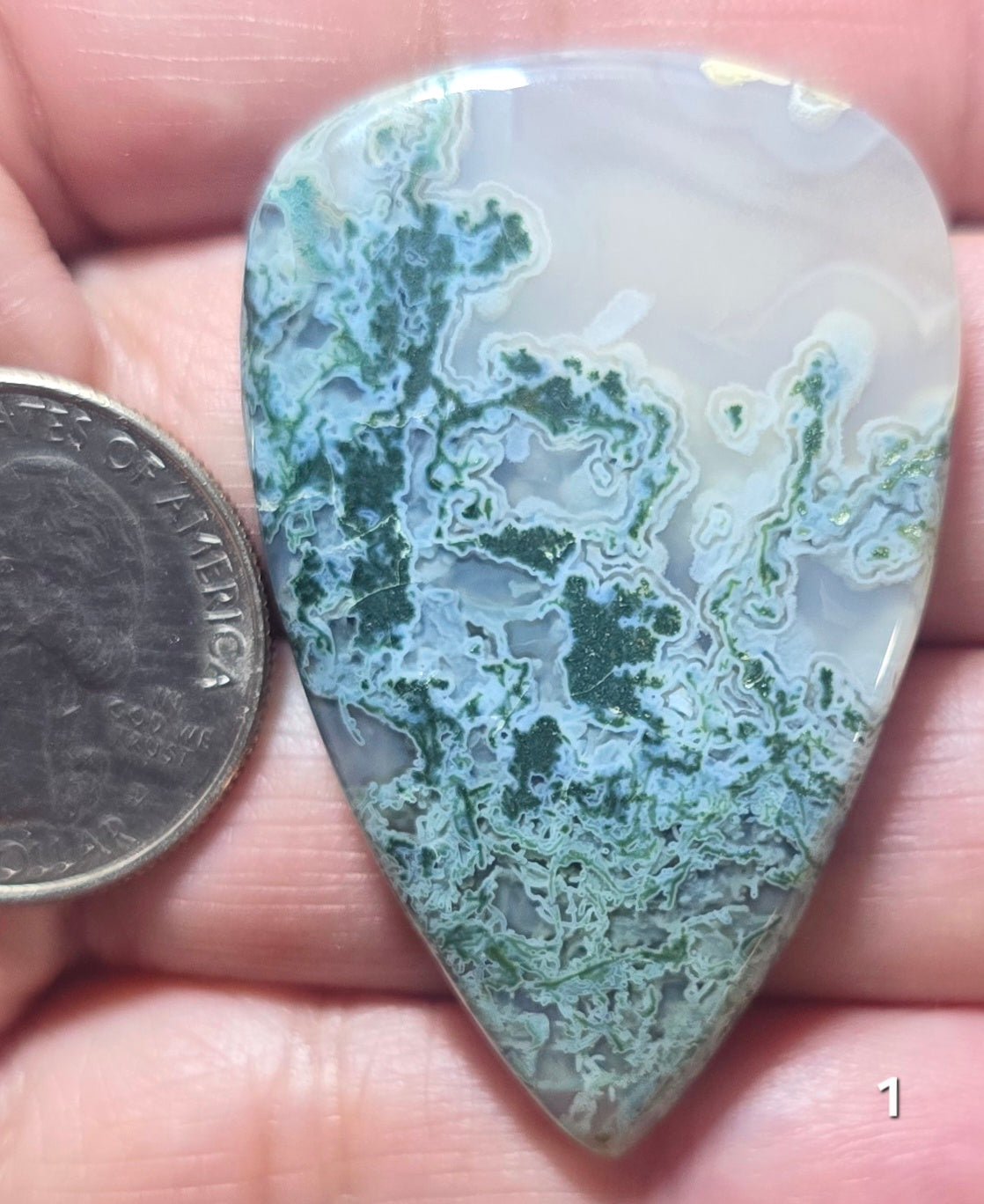 #1 Blue Moss Agate