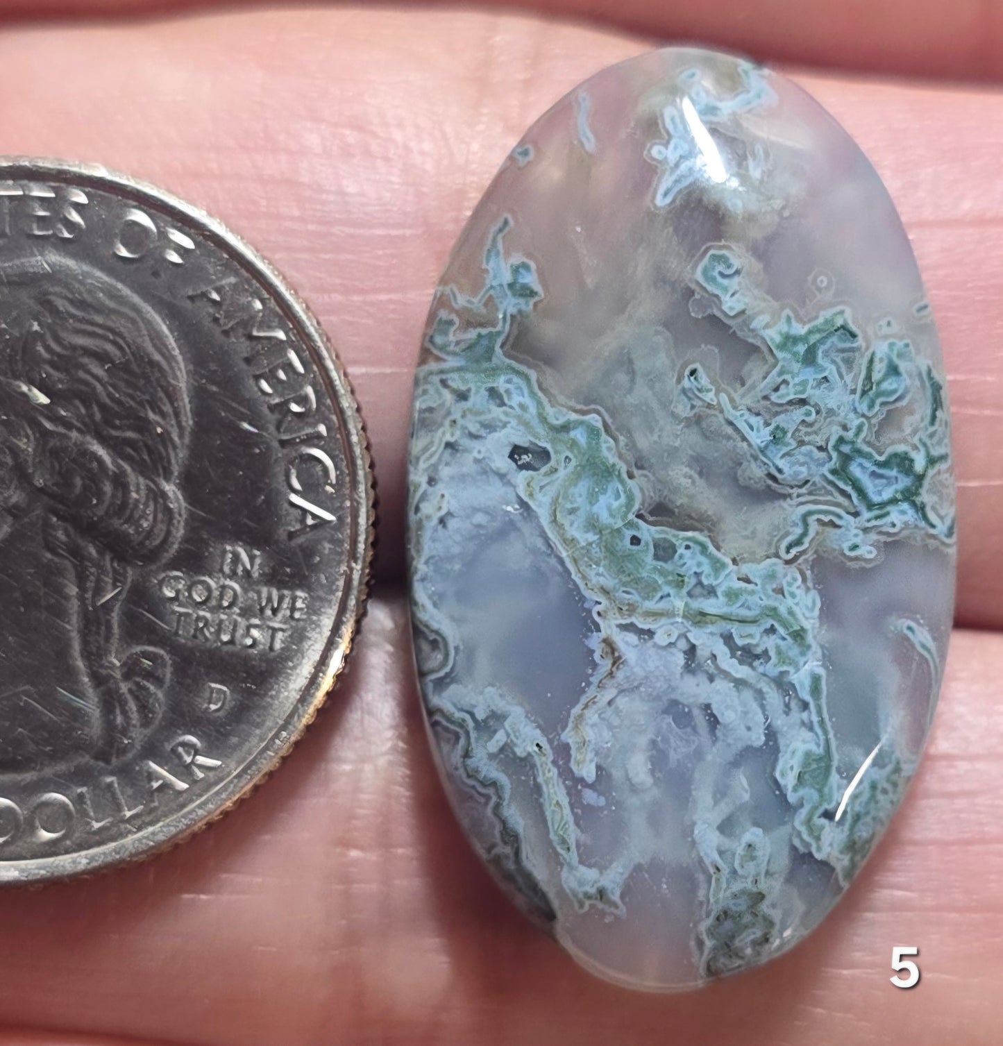 #5 Blue Moss Agate