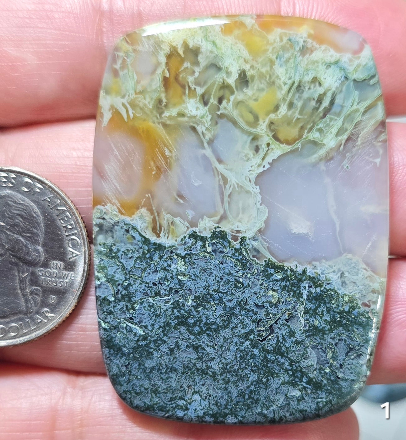 #1 Indonesian Moss Agate - Statement Cabochon