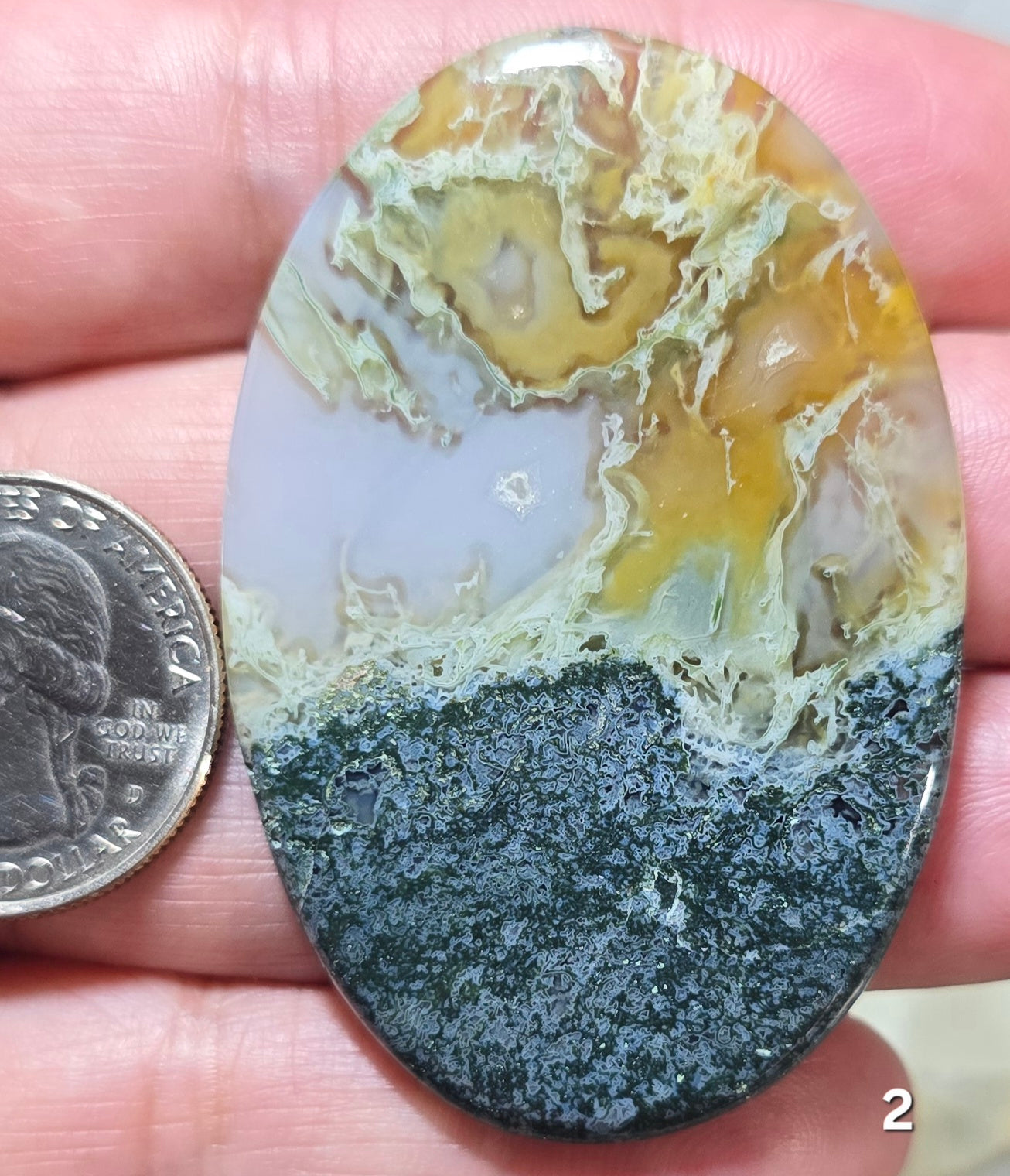 #2 Indonesian Moss Agate - Statement Cabochon