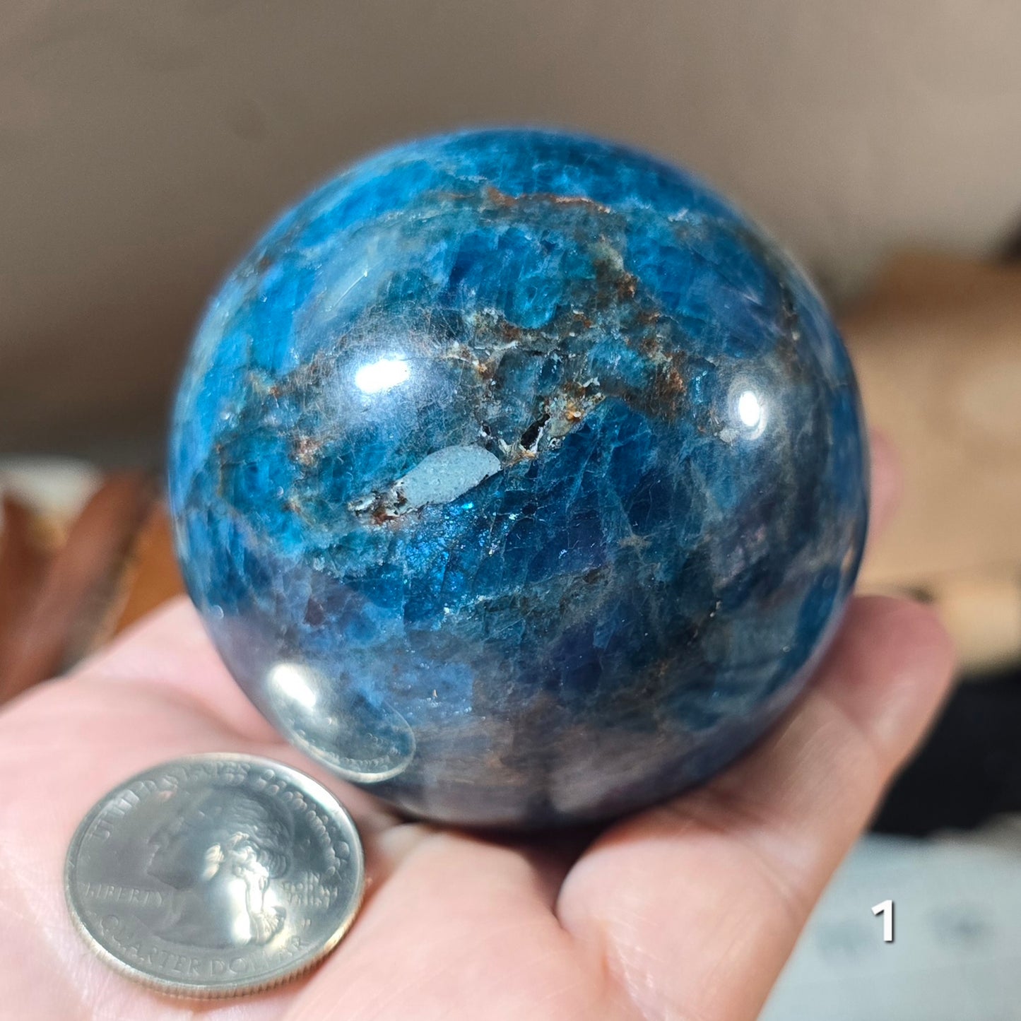 #1 61mm Apatite Sphere