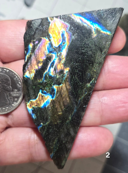 #2 Madagascar Rainbow Labradorite Slice