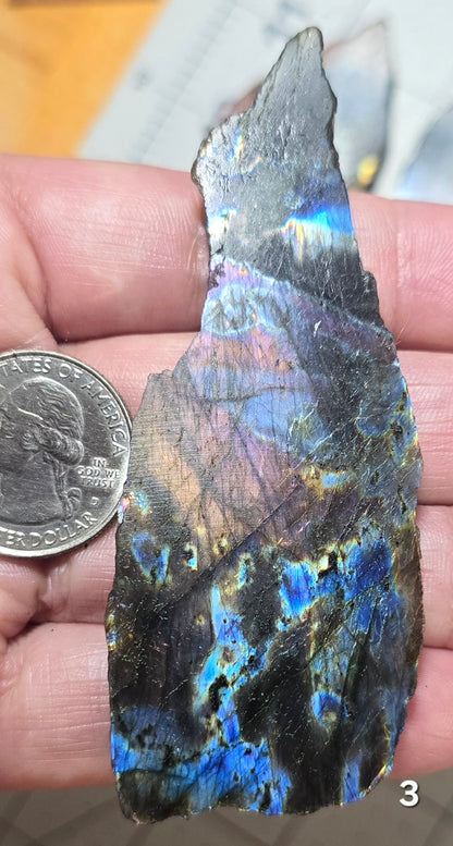 #3 Madagascar Rainbow Labradorite Slice