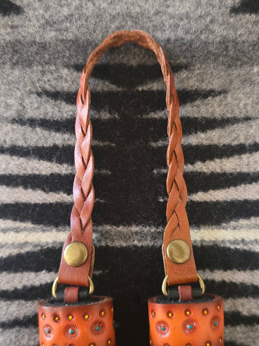 Cognac Leather Flair Hanger - unlined