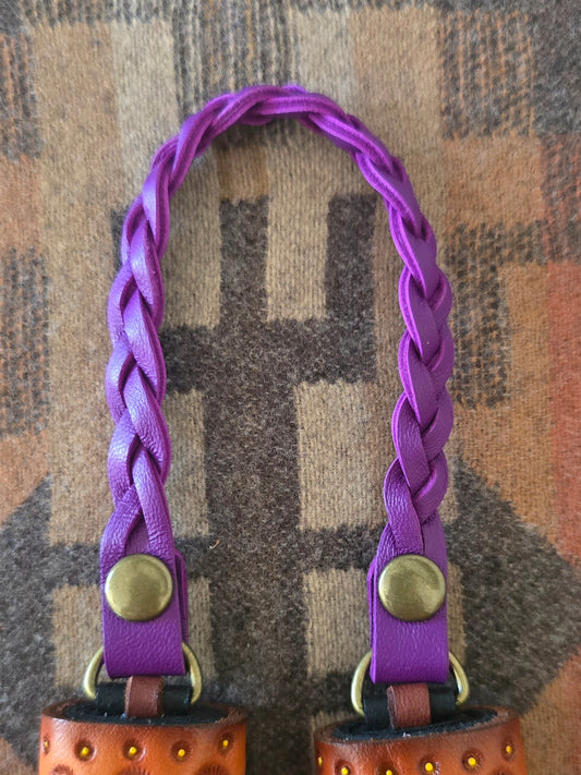 Violet Leather Flair Hanger - lined