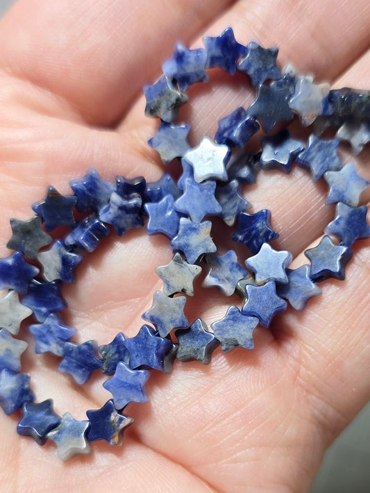 Sodalite Star Bead Strand