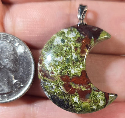 Bloodstone Moon Pendant