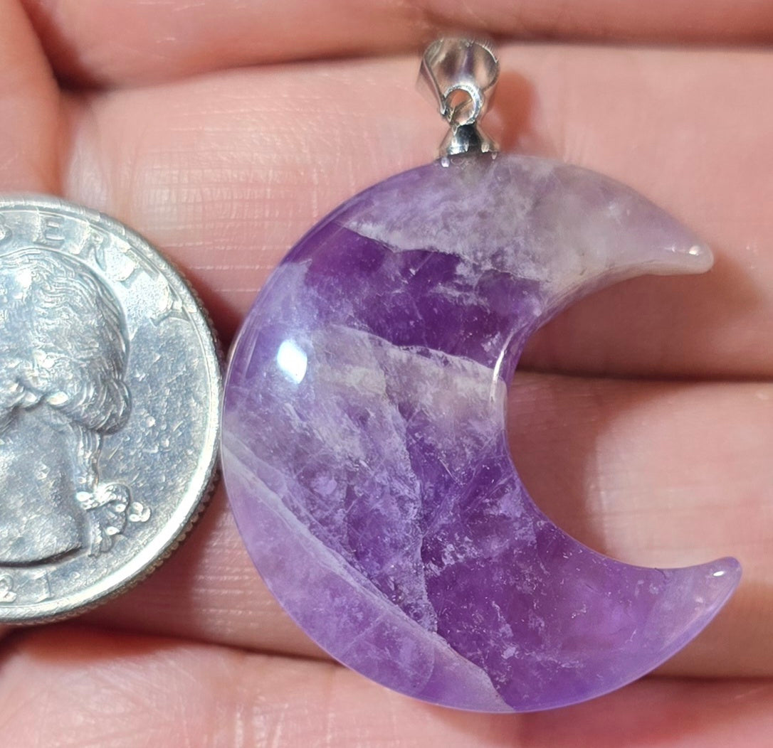 Amethyst Moon Pendant