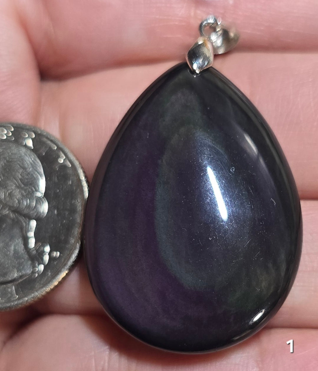 #1 Rainbow Obsidian Pendant