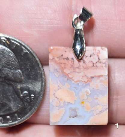 #1 Cotton Candy Druzy Agate Pendant