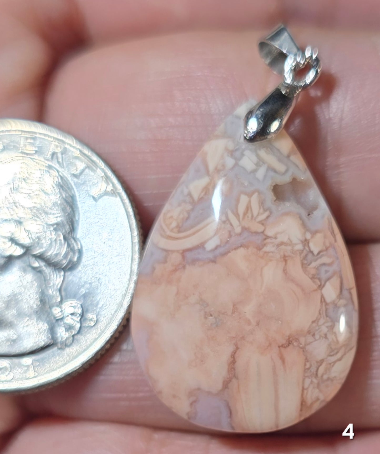 #4 Cotton Candy Druzy Agate Pendant