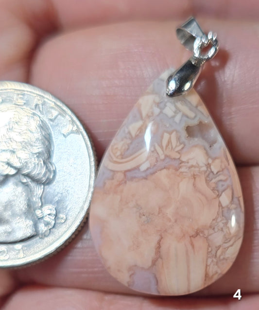 #4 Cotton Candy Druzy Agate Pendant