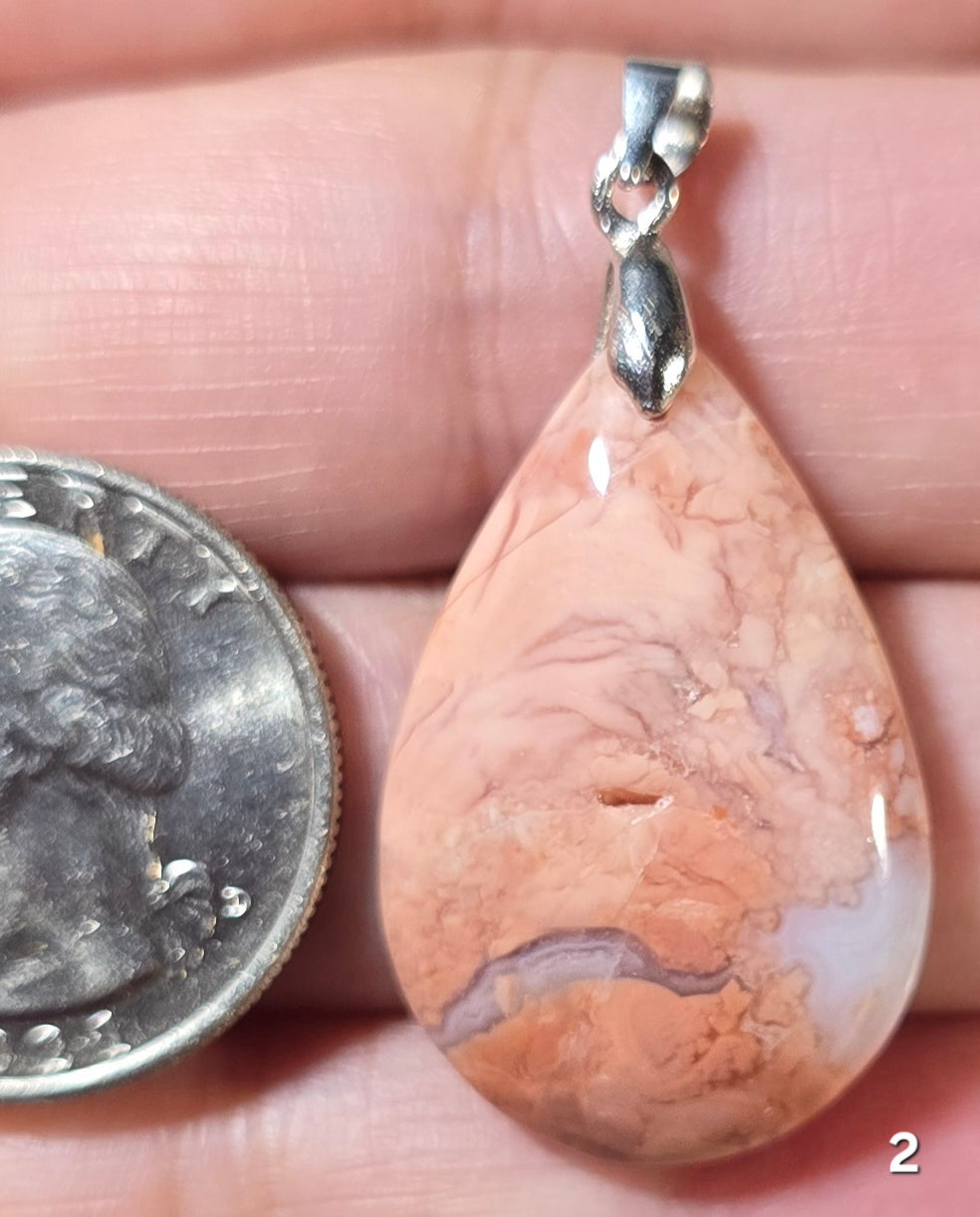 #2 Cotton Candy Agate Pendant