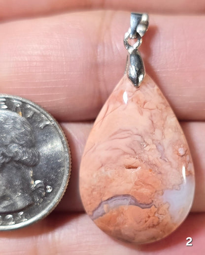 #2 Cotton Candy Agate Pendant