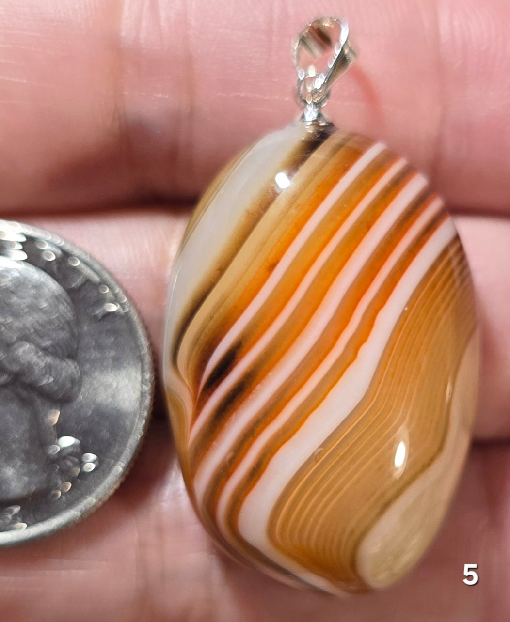 #5 Banded Agate Pendant