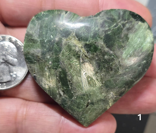 #1 Dioptase Carved Heart