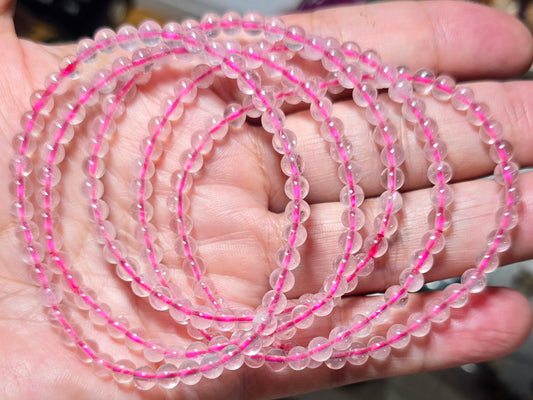 4.5mm Rose Quartz Bracelet