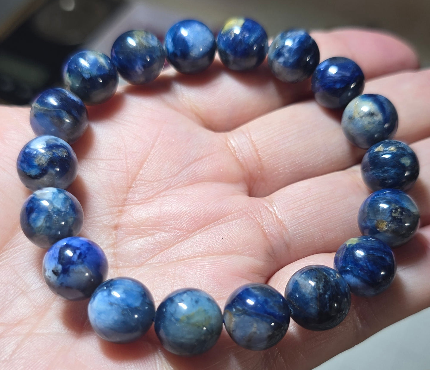 12mm Namibia Blue Sugilite Bracelet