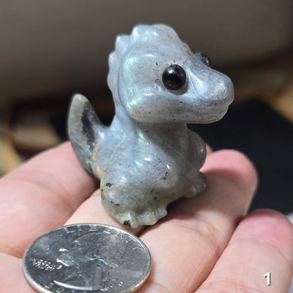 #1 Labradorite Mini Dinosaur Carving