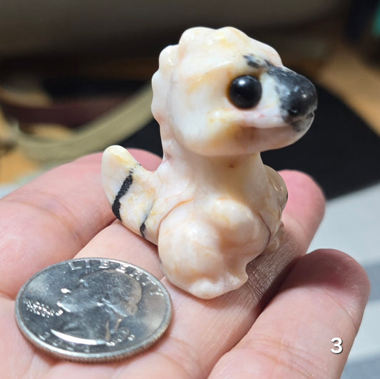 #3 Zebra Stone Mini Dinosaur Carving
