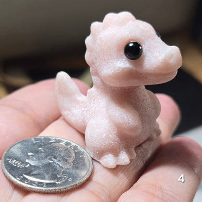 #4 Pink Opal Mini Dinosaur Carving