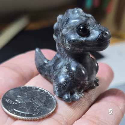 #5 Larvikite Mini Dinosaur Carving