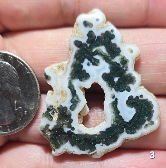 #3 Moss Agate Stalactite Slice
